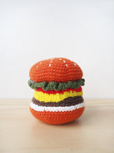 Burger Organic Crochet Squeaky Toy